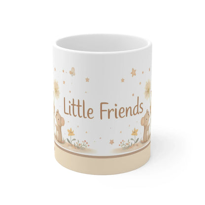 Little Friends Mug, Cute Woodland Animals Personalized Name Chocolate, Coffee Mug, Tea Cup — 11oz Mug - Dream Dragons