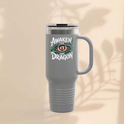 Dragon Insulated Travel Mug | 40oz | Awaken The Dragon | Perfect for Coffee Lovers, Eco-Friendly Designs
