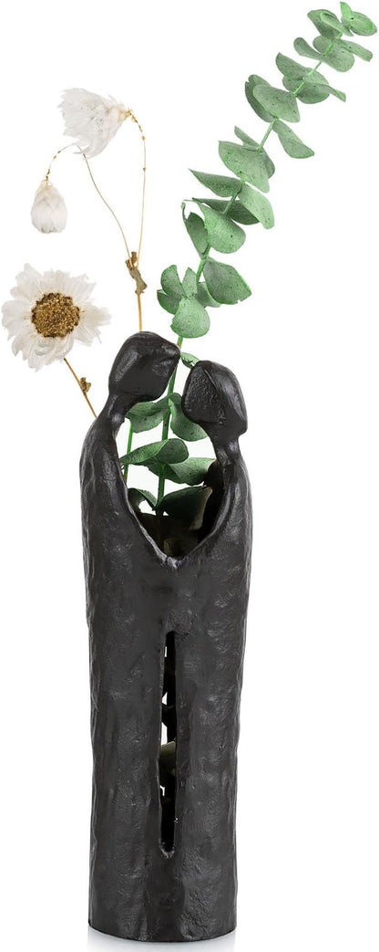 Abstract Couple Iron Sculpture - Romantic 6th Anniversary and Wedding Gift Decor