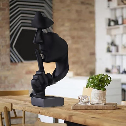 Thinker Abstract Statue - Large Modern Resin Sculpture for Home, Office, and Study Decor