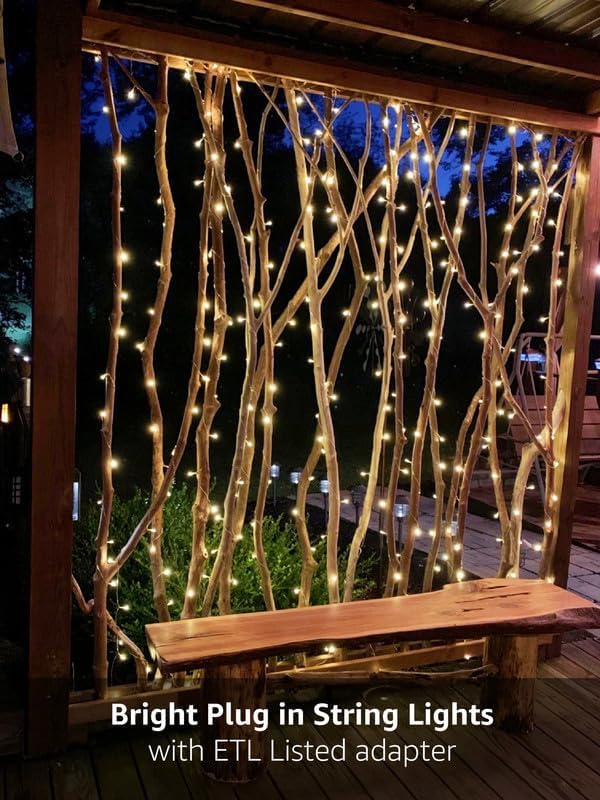 Warm White LED Curtain Fairy Lights – 306 LEDs 10x10ft | 18 Dense Strands 8 Modes Memory Function | Bedroom Wedding Christmas Backdrop Indoor