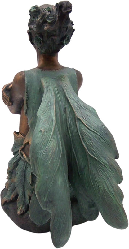 Fairy Garden Statue Holding Knees - 13-Inch Whimsical Resin Outdoor Decor
