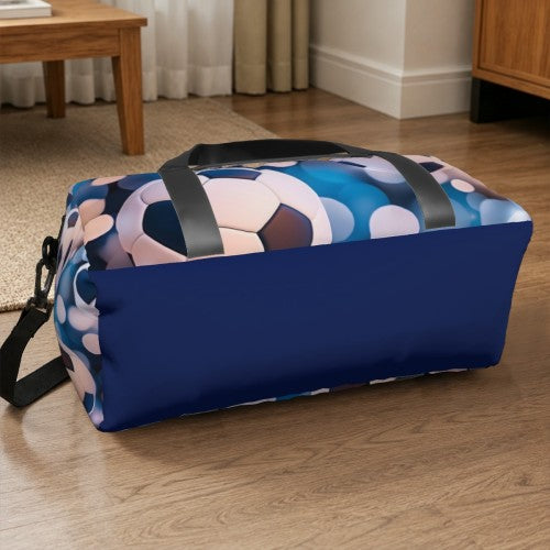 Personalized Blue Soccer Duffel Bag with Custom Name – Football Gym, Tournament & Travel Bag
