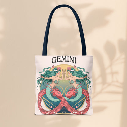 Gemini Zodiac Tote Bag, Astrological Bag, Personalized Gift, Astrology Lover, Horoscope Accessory, Birthday Present