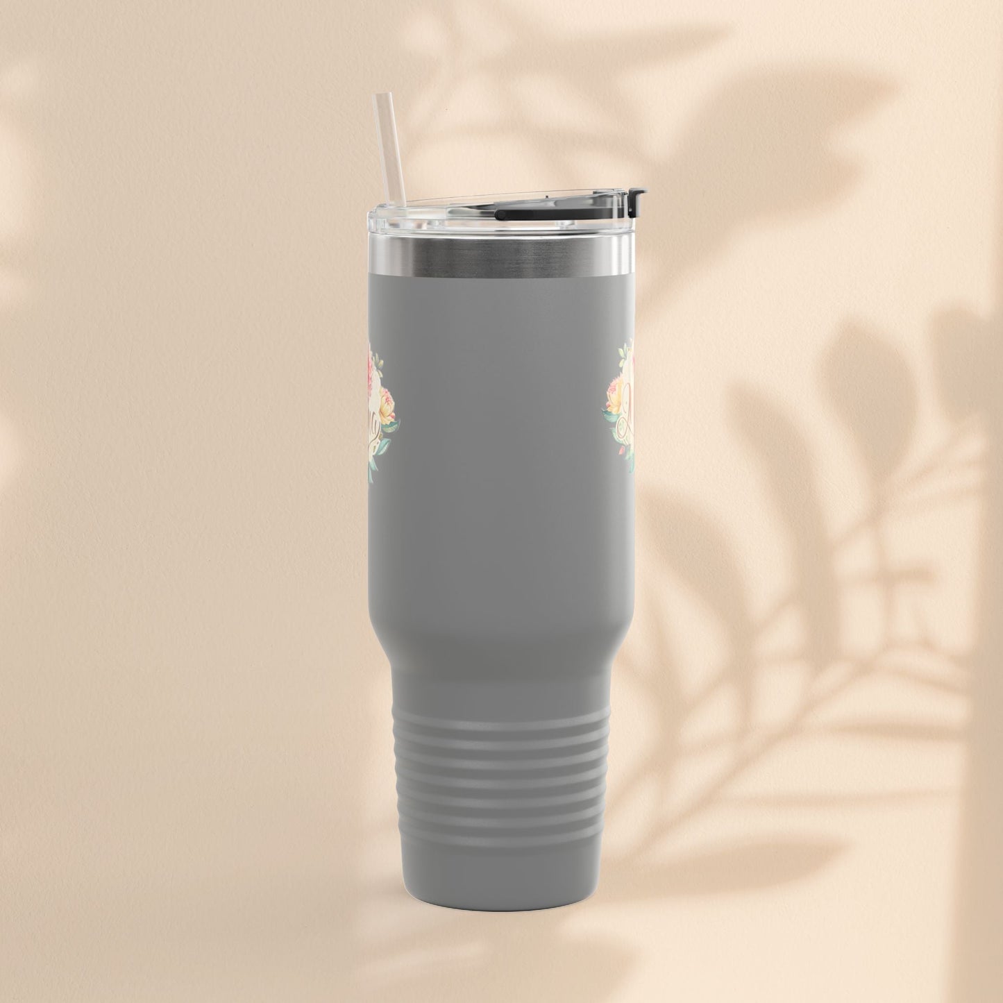 Floral Insulated Travel Mug for Moms - 40oz