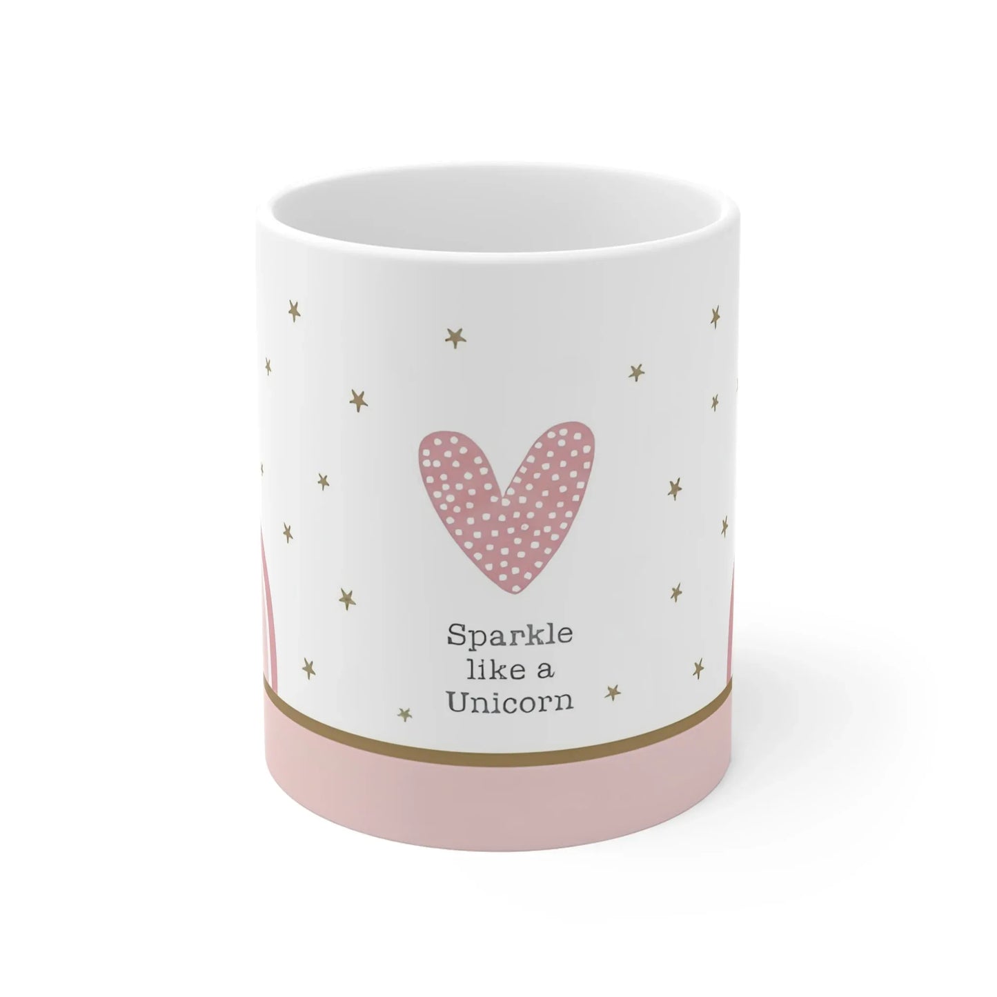 Pink Rainbow Mug | Sparkle Like a Unicorn | Personalized Name - Dream Dragons