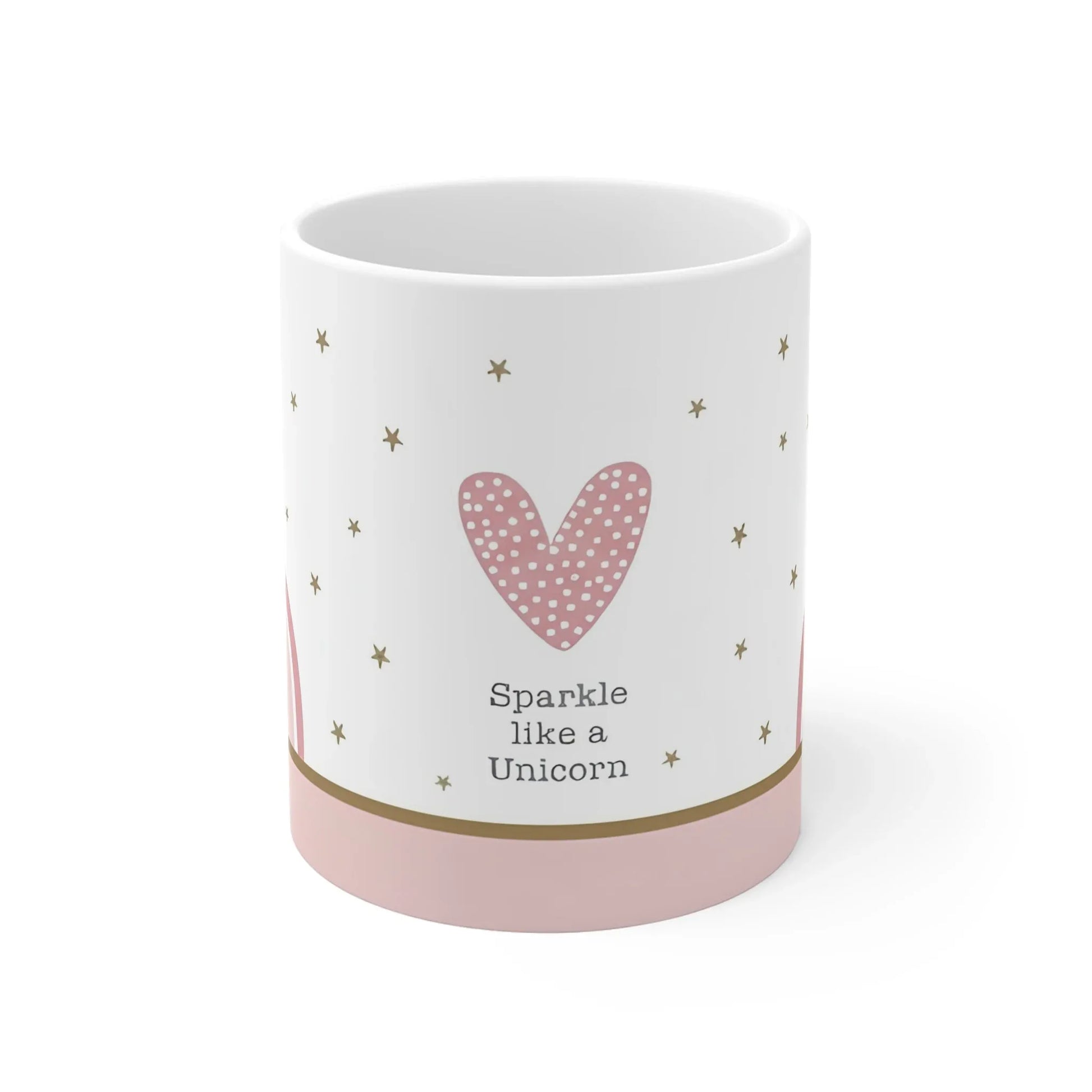 Pink Rainbow Mug | Sparkle Like a Unicorn | Personalized Name - Dream Dragons