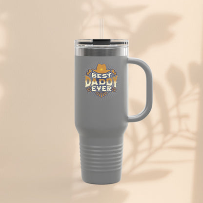 Best Daddy Ever Insulated Travel Mug - 40oz Coffee Cup for Dad's Daily Adventures