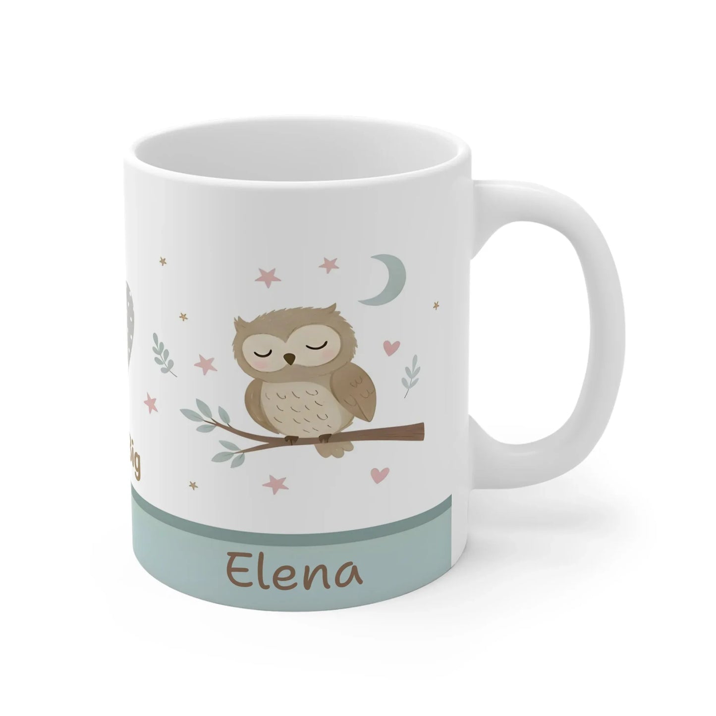 Dream Big Owl Mug — Personalized 11oz Cute Nursery Coffee Cup - Dream Dragons