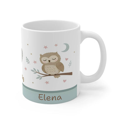 Dream Big Owl Mug — Personalized 11oz Cute Nursery Coffee Cup - Dream Dragons