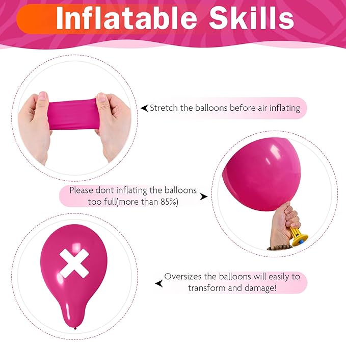 Mixed Pink Balloon Set – 35pcs 12" | 4 Pink Finishes Metallic Hot Matte Pastel | Latex Helium Balloons for Birthday Baby Shower Wedding Bachelorette