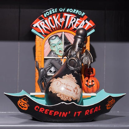 Gothic Dragon Potion Bottle - Handcrafted Resin Halloween Decor for Witch Shelves and Tiered Trays