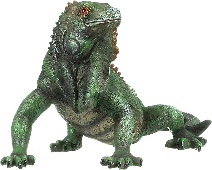 Iggy the Iguana Garden Statue - Large Colorful Hand-Painted Reptile Decor for Lawn, Patio, Porch, and Indoor-Outdoor Display