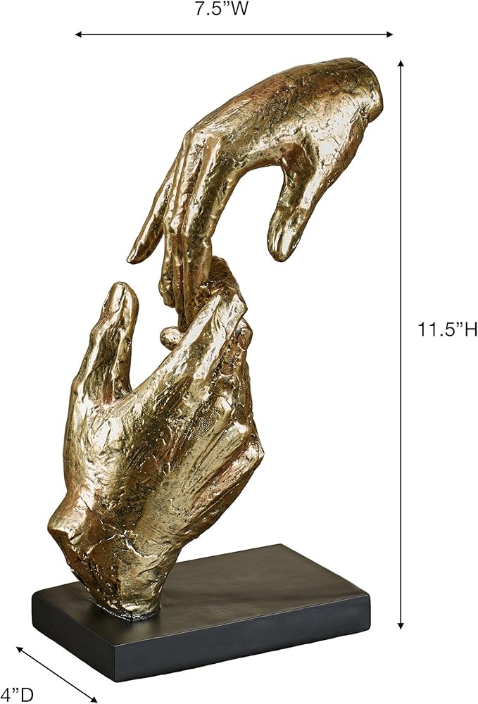 Loving Hands Table Sculpture - Modern Resin Sign of Love Home Decor