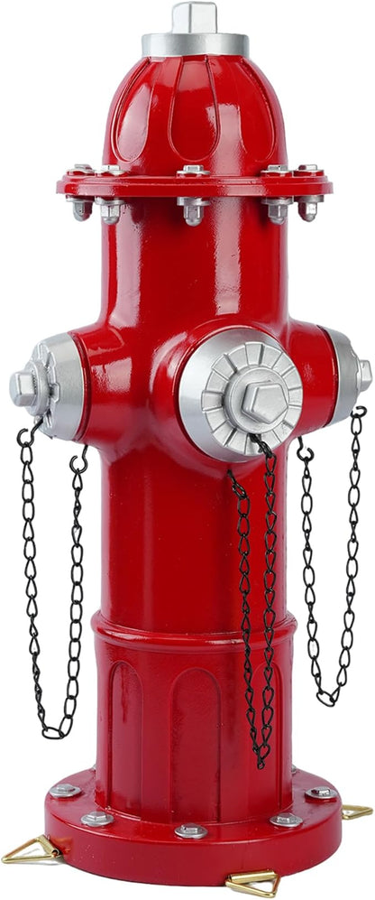 Fire Hydrant Garden Statue and Dog Potty-Training Post - 14.5-Inch Resin Decor