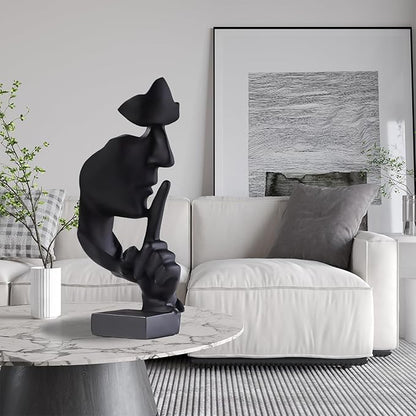 Thinker Abstract Statue - Large Modern Resin Sculpture for Home, Office, and Study Decor