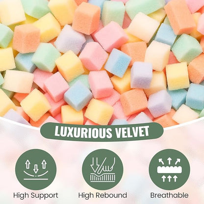 4ft Green Velvet Bean Bag Chair - Cozy Sponge Fill Velvet Lounger for Family, Gaming, and Bedtime Snuggles