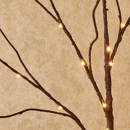 Lighted Twig Branch for Vase – 32" 150 LED Warm White | Flexible Willow Branches Timer & Dimmer | Wedding Centrepiece Christmas Holiday Party Decor