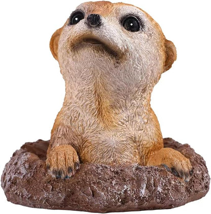Meerkat Garden Statue - Lifelike 6-Inch Animal Outdoor Decor