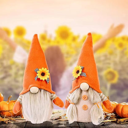 Fall Decoration for Home,Fall Decor Gnome Plush for Tiered Tray,Sunflower Plush Gnomes Autumn Gnomes Gifts Farmhouse Harvest Table Decoration,Thanksgiving Gnome Decor,Boy