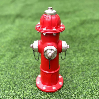 Fire Hydrant Garden Statue and Dog Potty-Training Post - 14.5-Inch Resin Decor
