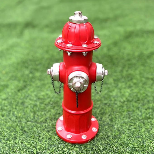 Fire Hydrant Garden Statue and Dog Potty-Training Post - 14.5-Inch Resin Decor