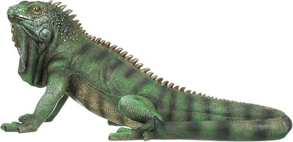 Iggy the Iguana Garden Statue - Large Colorful Hand-Painted Reptile Decor for Lawn, Patio, Porch, and Indoor-Outdoor Display
