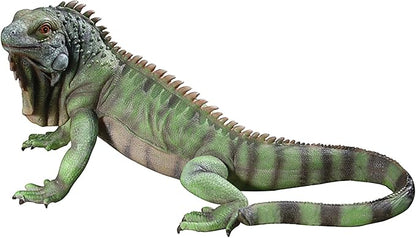 Iggy the Iguana Garden Statue - Large Colorful Hand-Painted Reptile Decor for Lawn, Patio, Porch, and Indoor-Outdoor Display