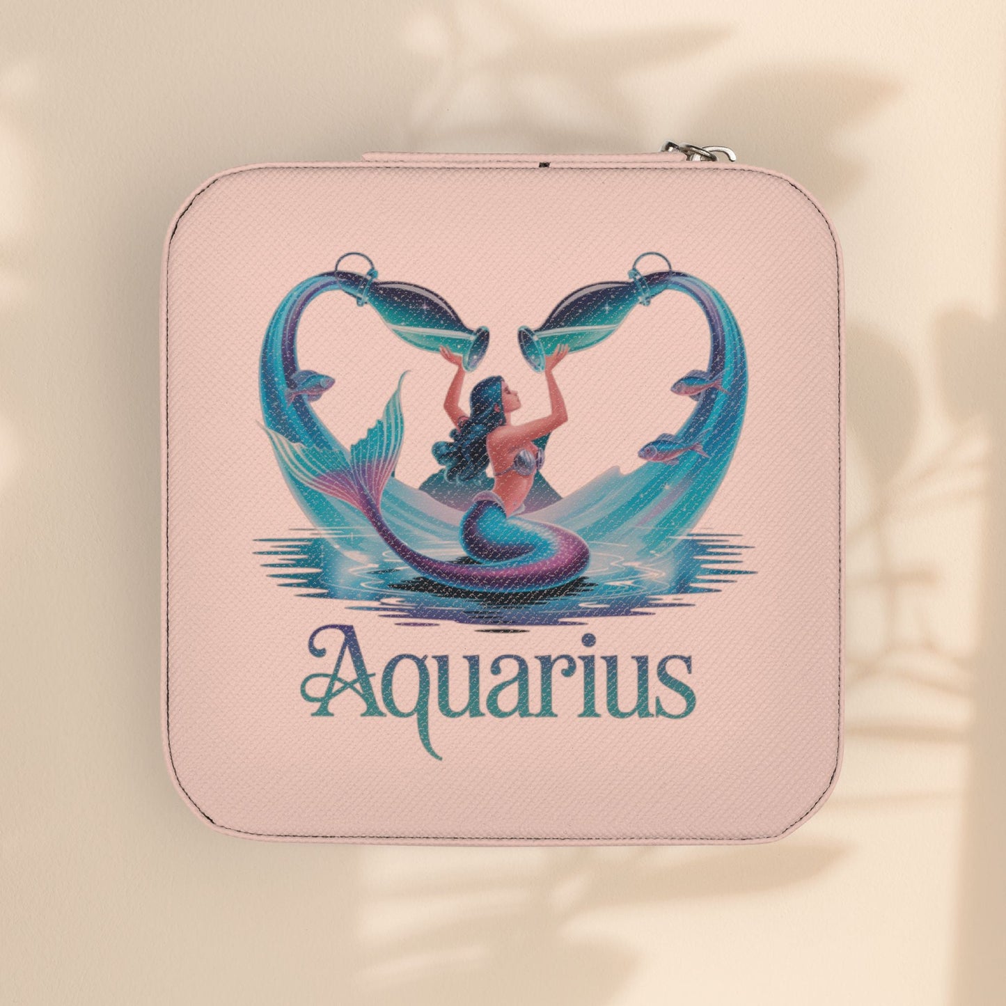 Aquarius Jewelry Travel Case — Compact Zodiac Travel Jewelry Organizer