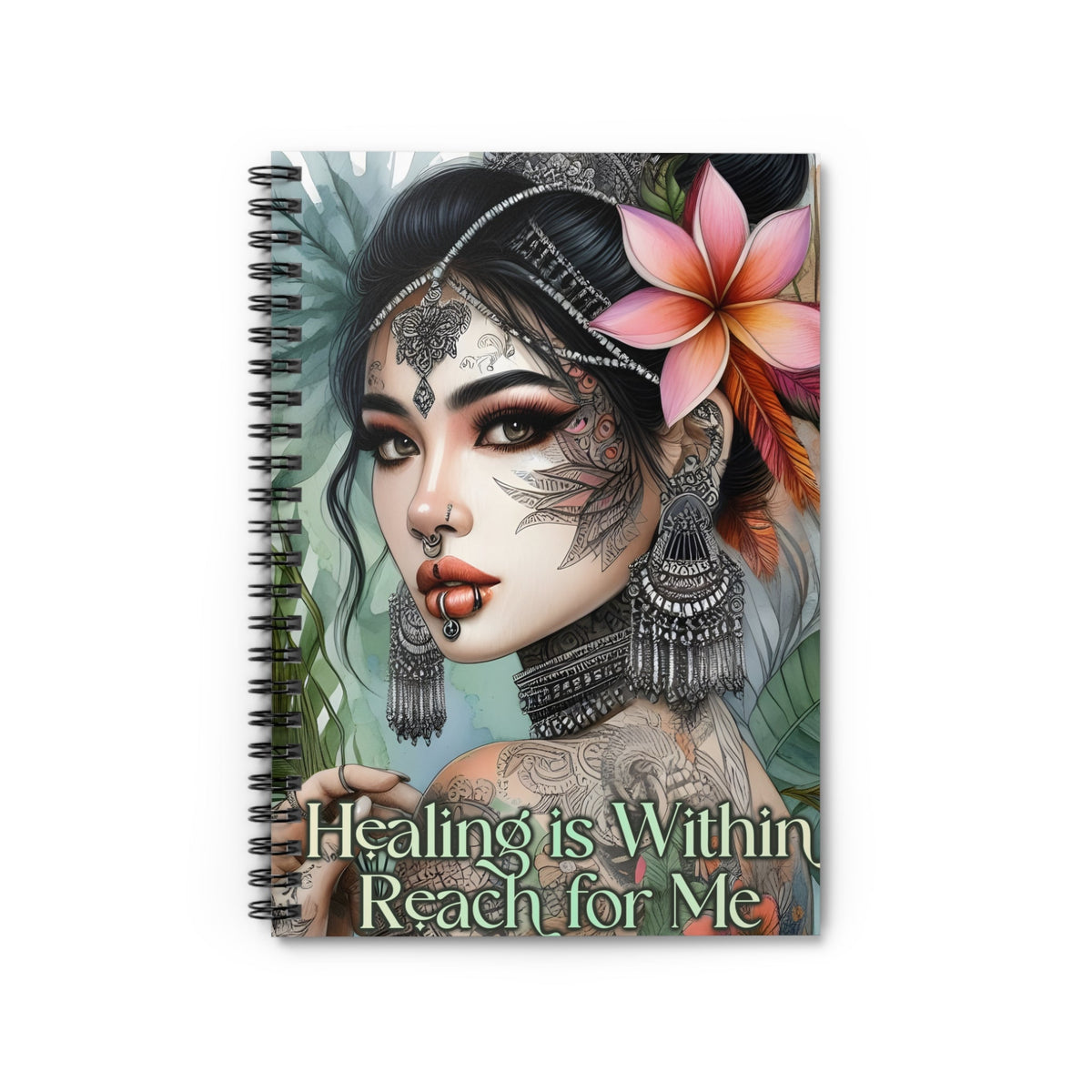 Healing Journey Journal Spiral Notebook – Healing is Within Reach for Me | 118 Ruled Pages | Spiral Bound 6” × 8” | Self-Care Journal for Women