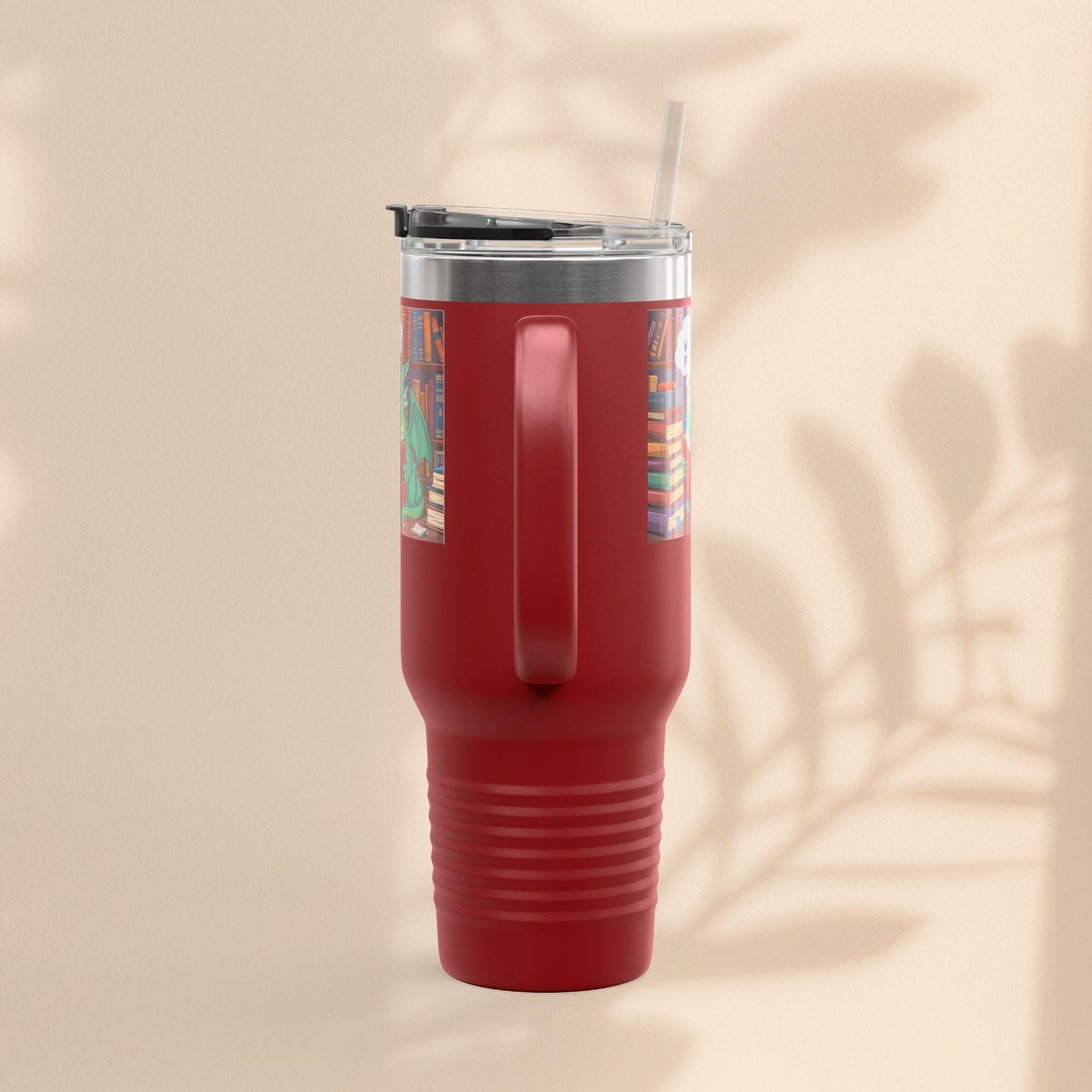 Colorful Insulated Travel Mug, 40oz | How Not To Burn Bridges - It's A Work In Progress - Perfect for Book Lovers, Gifts for Readers