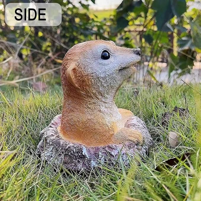 Meerkat Garden Statue - Lifelike 6-Inch Animal Outdoor Decor