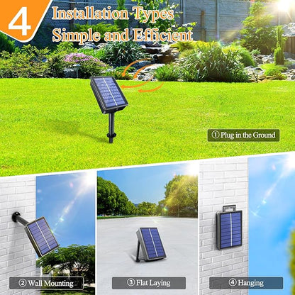 Solar String Lights 2 Pack – 480 LED 158ft Warm White | IP67 Waterproof | Auto Dusk-to-Dawn | 8 Modes Memory | Garden Patio Wedding Party Outdoor