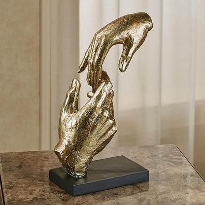 Loving Hands Table Sculpture - Modern Resin Sign of Love Home Decor