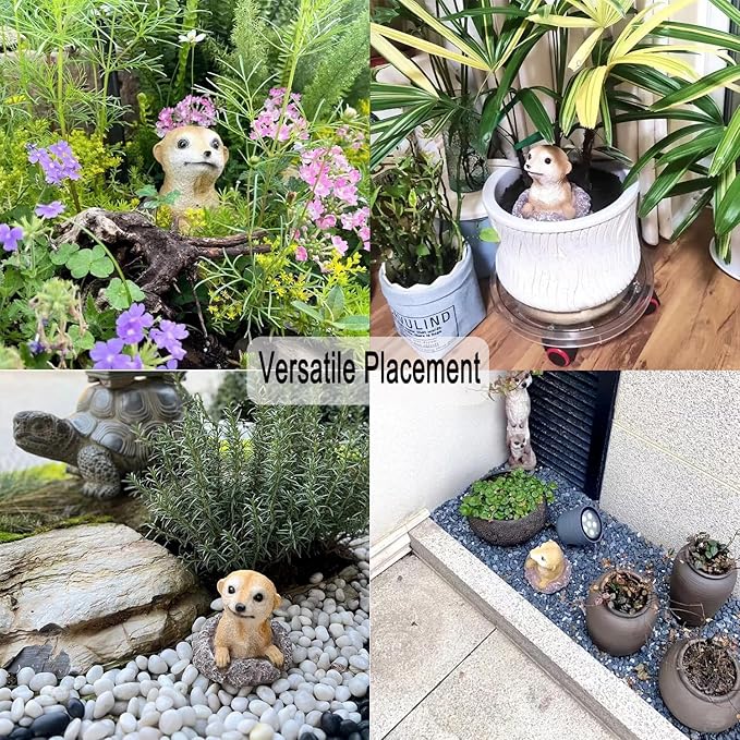 Meerkat Garden Statue - Lifelike 6-Inch Animal Outdoor Decor