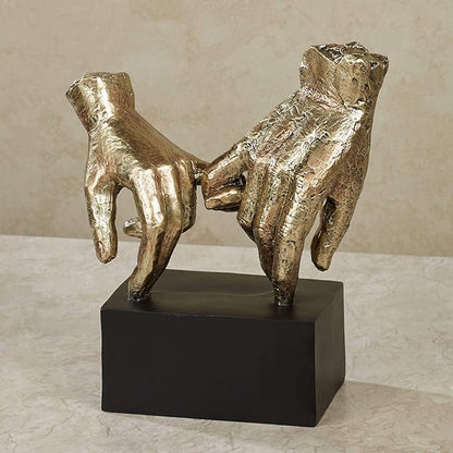 Loving Touch Hands Table Sculpture - Pinky Promise Indoor Decor for Bedroom, Living Room, or Office
