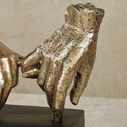 Loving Touch Hands Table Sculpture - Pinky Promise Indoor Decor for Bedroom, Living Room, or Office