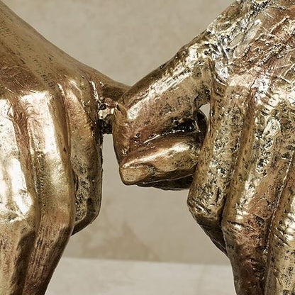 Loving Touch Hands Table Sculpture - Pinky Promise Indoor Decor for Bedroom, Living Room, or Office