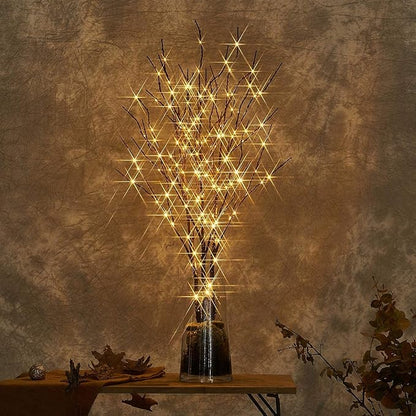 Lighted Twig Branch for Vase – 32" 150 LED Warm White | Flexible Willow Branches Timer & Dimmer | Wedding Centrepiece Christmas Holiday Party Decor