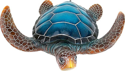 Large Sea Turtle Garden Statue - Hand-Cast Stone and Resin Ocean Decor