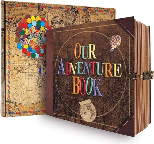 Our Adventure Book: Vintage Kraft Paper Scrapbook Album - Dream Dragons