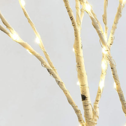 Lighted Birch Branches – 32in 150 LED Warm White | Timer & Dimmer | Flexible Twig Stems for Vase | Wedding Christmas Party Indoor Outdoor Centrepiece