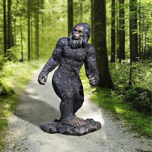 Large Bigfoot Garden Statue - Life-Size Sasquatch Yeti Resin Outdoor Sculpture