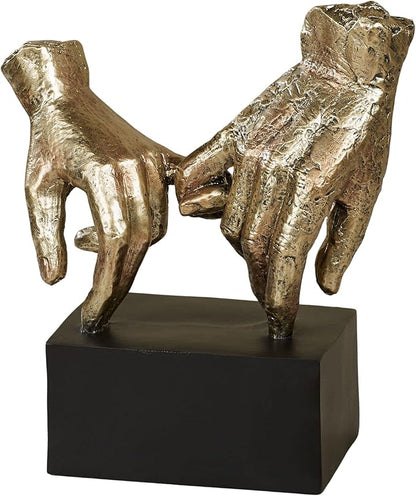 Loving Touch Hands Table Sculpture - Pinky Promise Indoor Decor for Bedroom, Living Room, or Office