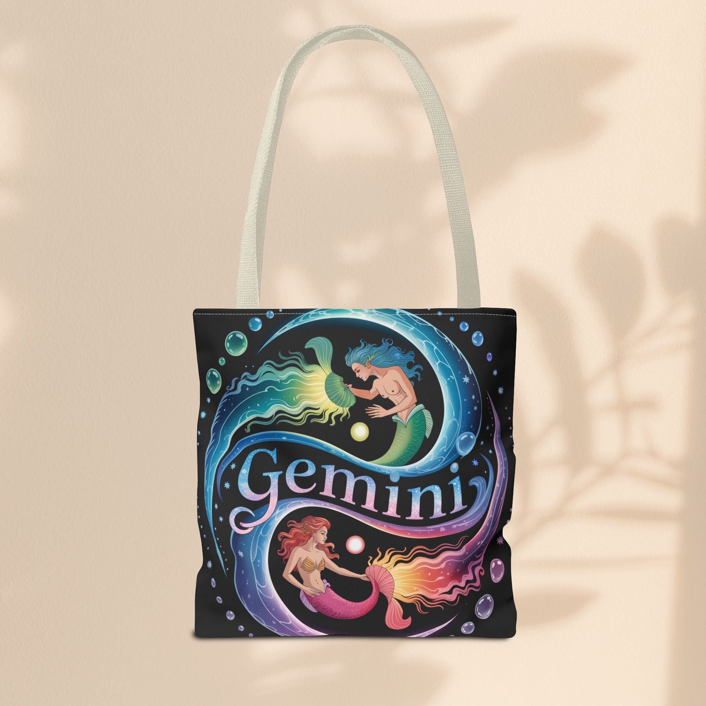 Gemini Zodiac Tote Bag - Colorful Astrology Bag, Gift for Astrology Lovers, AOP Tote for Geminis, Horoscope Design, Birthday Gift