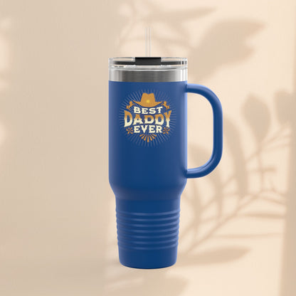 Best Daddy Ever Insulated Travel Mug - 40oz Coffee Cup for Dad's Daily Adventures