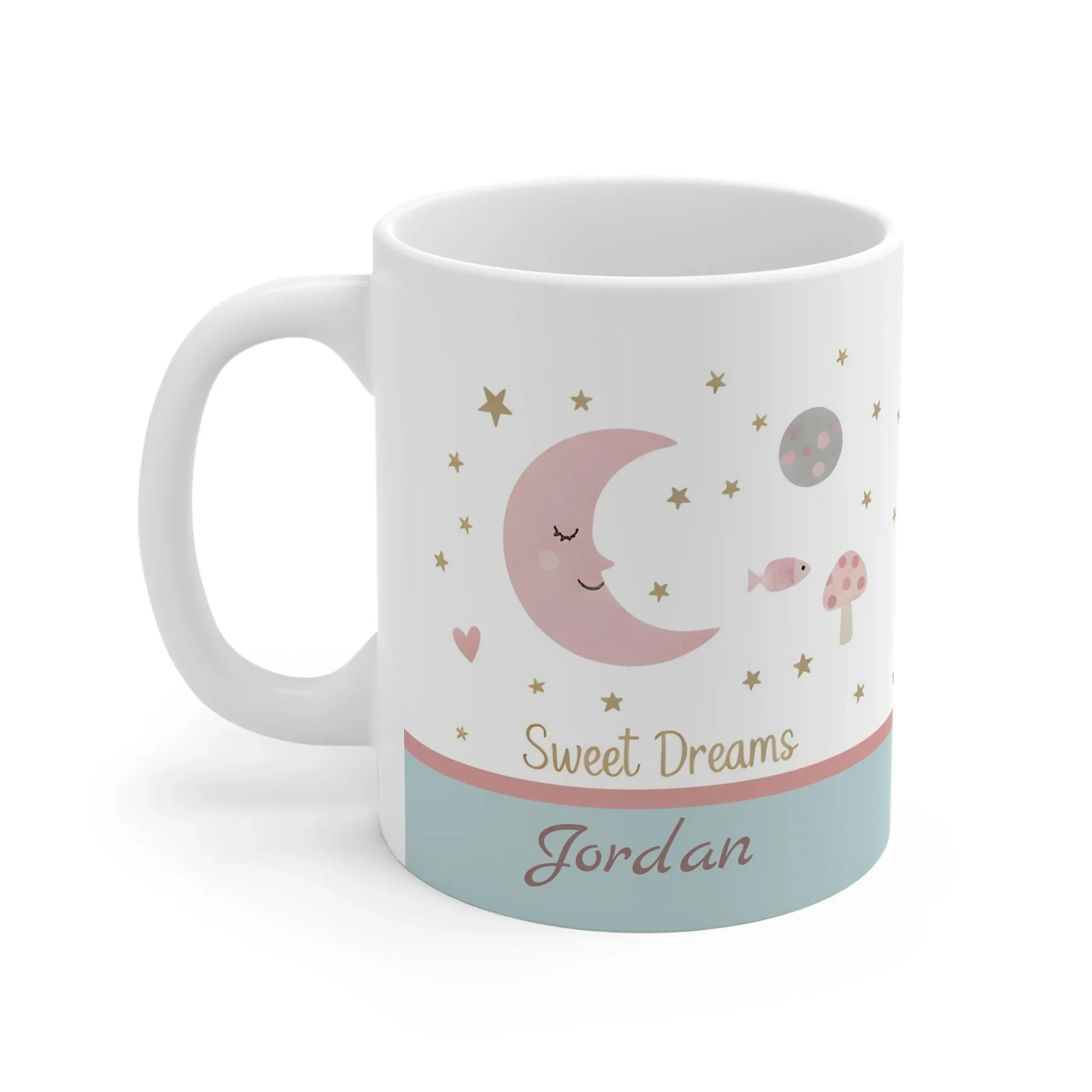Sweet Dreams Moon & Stars Mug - Personalized Celestial Gift - Dream Dragons