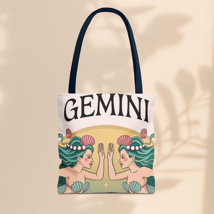 Gemini Zodiac Tote Bag, Astrological Bag, Personalized Gift, Astrology Lover, Horoscope Accessory, Birthday Present