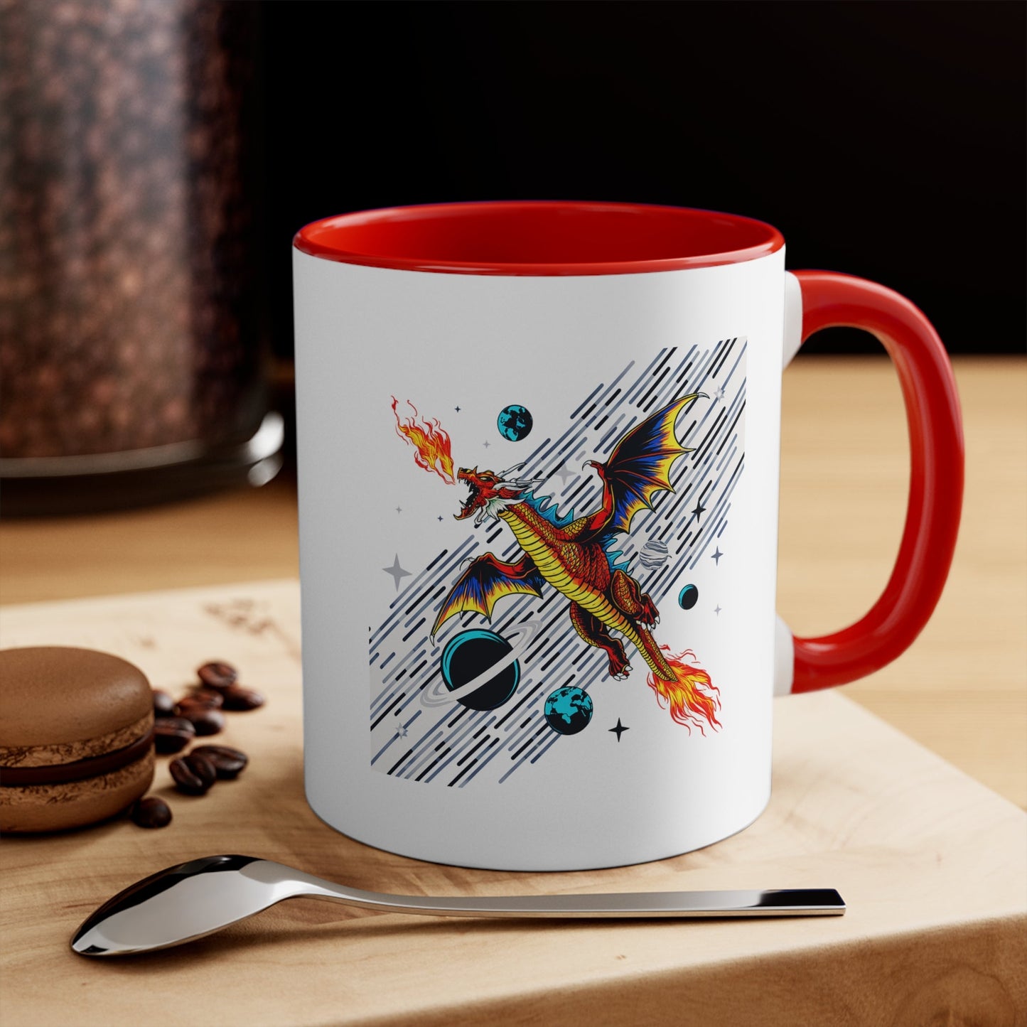 Galaxy Dragon Power 11oz Accent Mug – Fantasy Gift