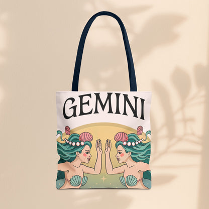 Gemini Zodiac Tote Bag, Astrological Bag, Personalized Gift, Astrology Lover, Horoscope Accessory, Birthday Present